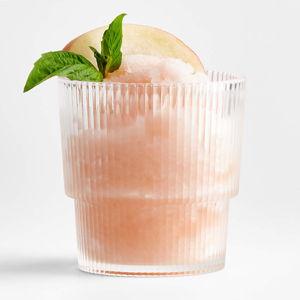 Atwell 11-Oz. Acrylic Stackable Ribbed Highball Glass + Reviews | Crate & Barrel