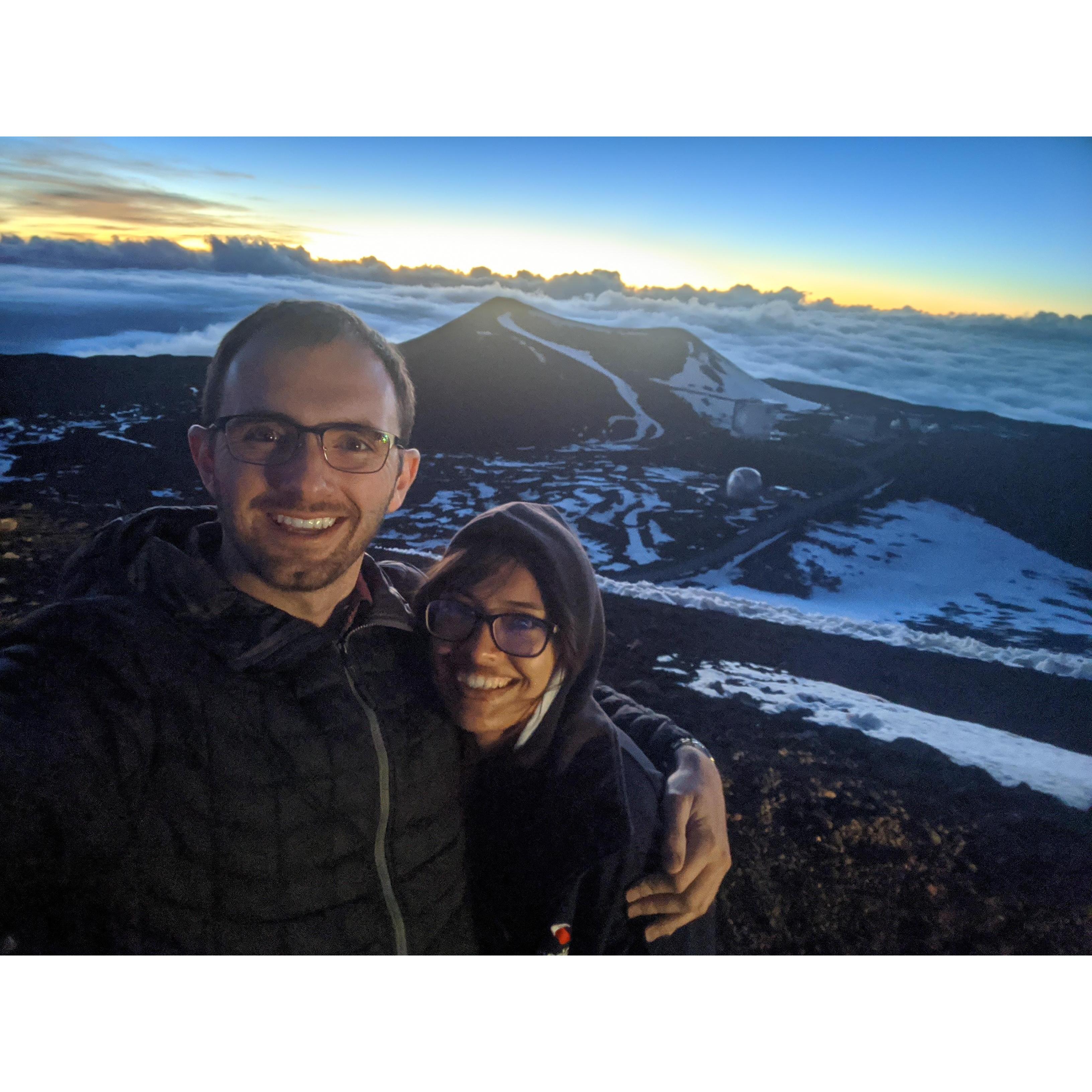 We got to see snow on top of Mauna Kea in Hawaii!