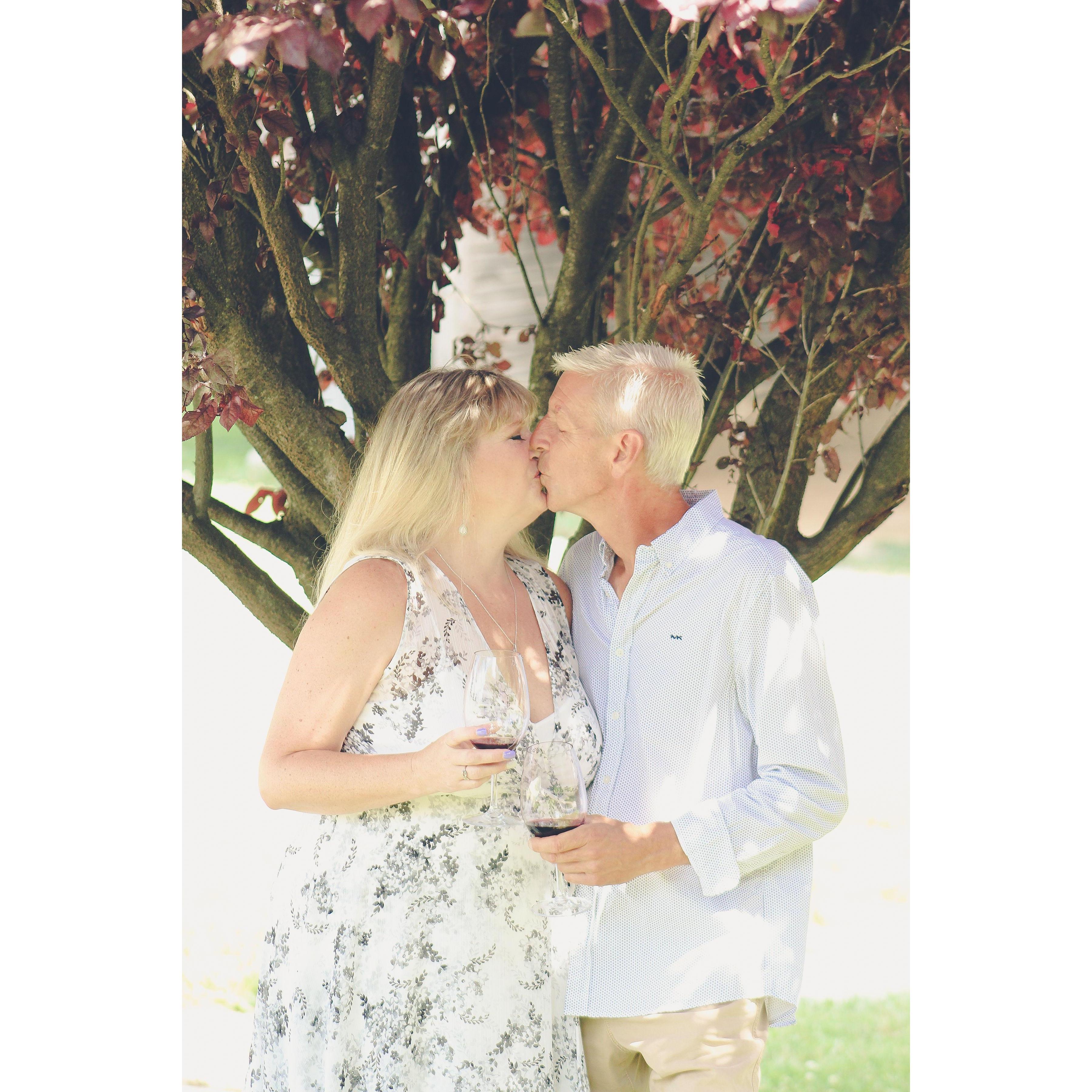 Engagement Photos, taken July 9, 2020 taken at Linganore Winery. 
Photography credit: Beyond Everlasting Photography  - Erin Renee Fiore