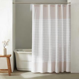 Modern Stripe Waffle Shower Curtain