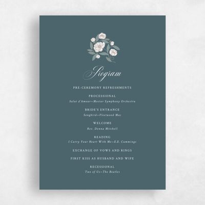 Green Wedding Program - Beatrice
