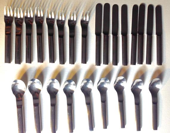 Vintage Dansk 3EZ Stainless flatware lot Japan silverware knives forks spoons