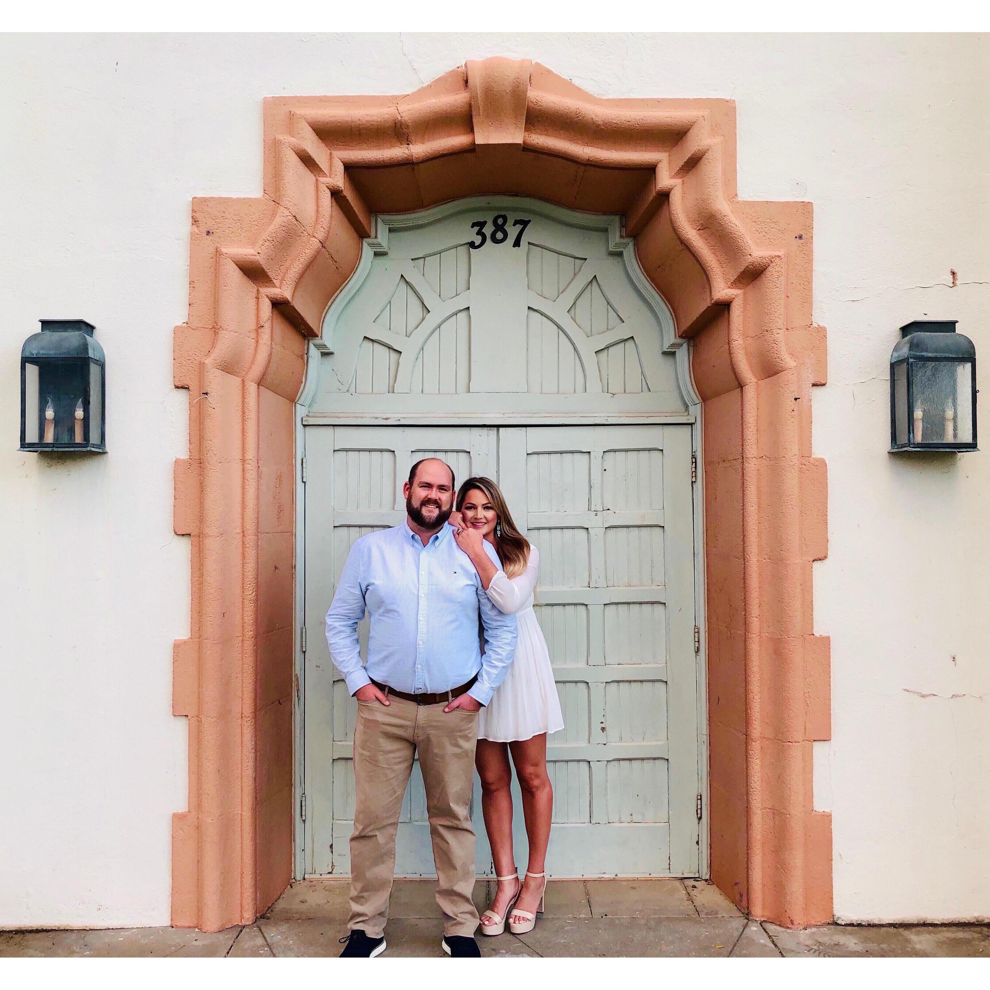 In front of the church where my grandparents got married in 1961.