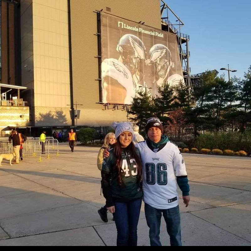 We went all the way to Philadelphia to watch the Eagles
