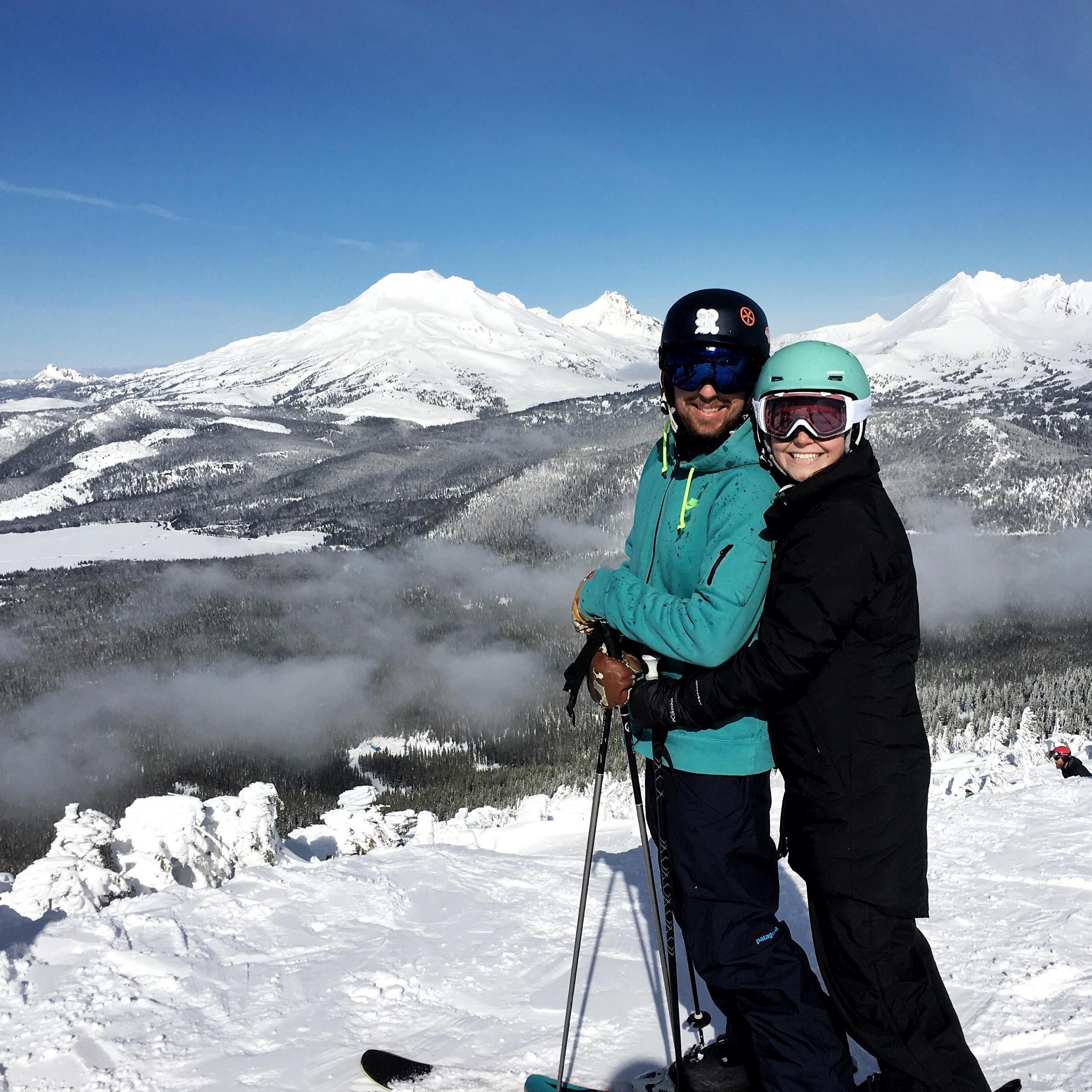 Our favorite thing to do together. Mount Bachelor where we fell in love with skiing and each other over and over again!