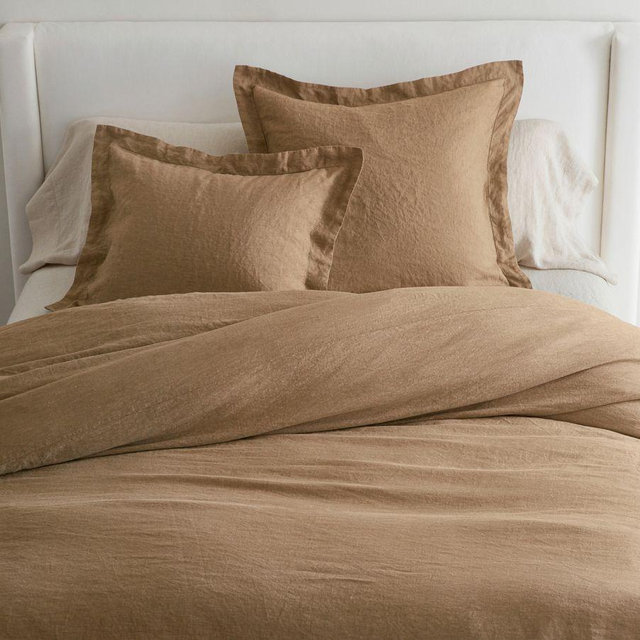 Belgian Flax Linen Duvet, Bronze, King/Cal. King