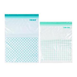 ISTAD				Plastic freezer bag, turquoise, light turquoise