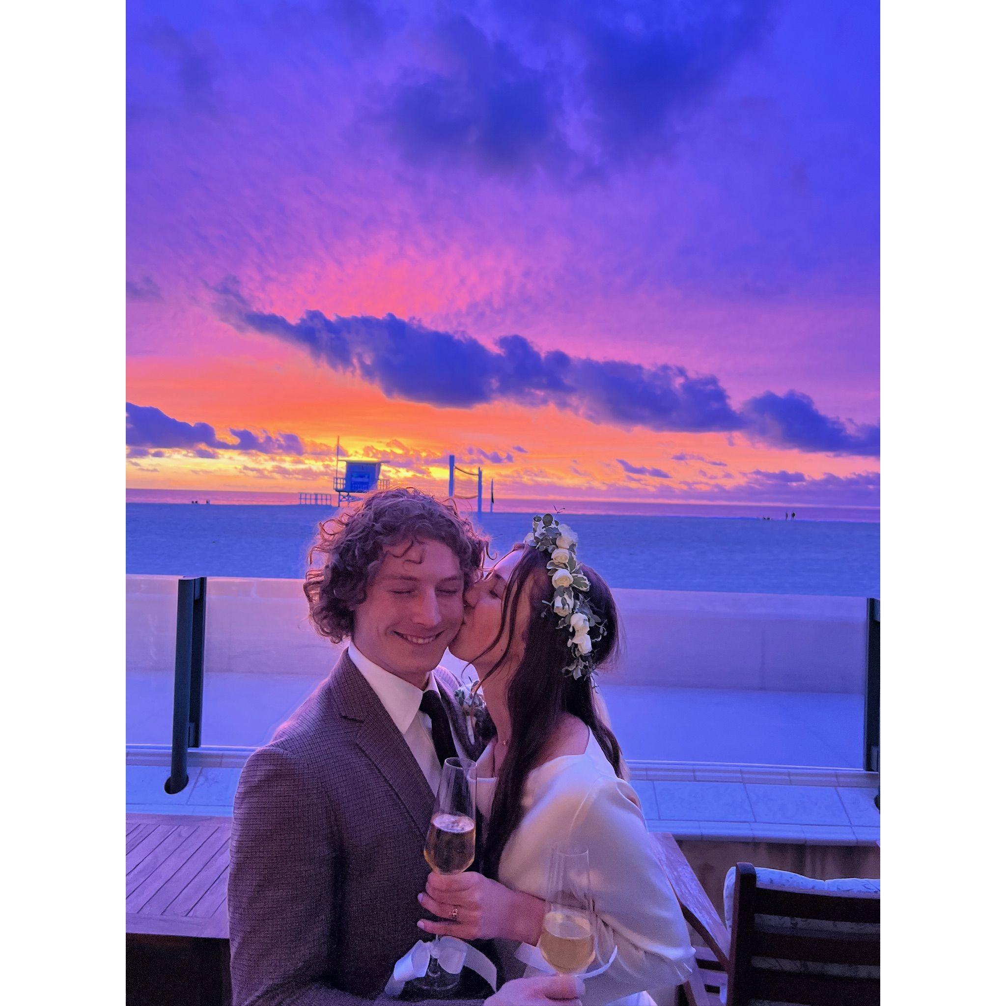 On our ceremonial wedding day, January 6th 2024. Best sunset we've ever seen 💌
