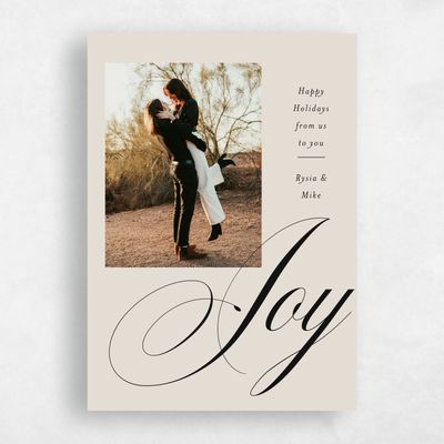 Classic Greige, Beige Holiday Card - Hampstead