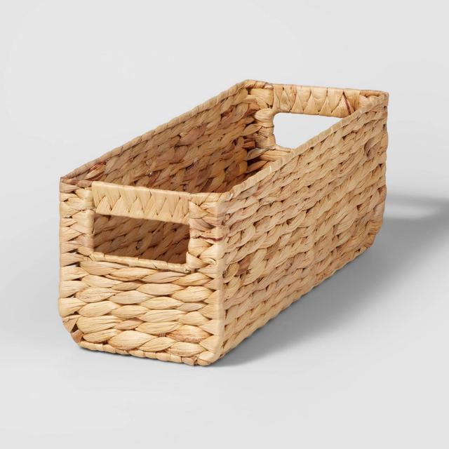 16" x 6" x 6" Woven Water Hyacinth Rectangular Basket - Brightroom™