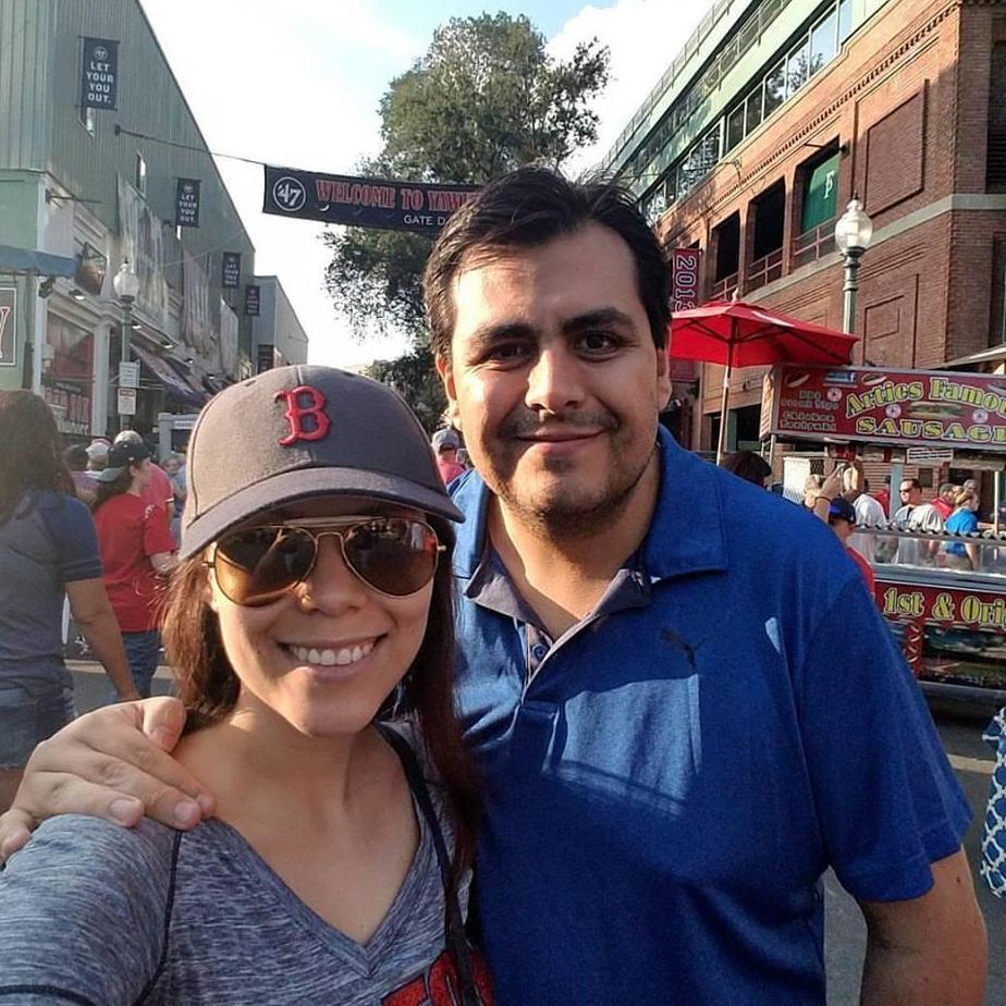 Cheering at the Red Sox.