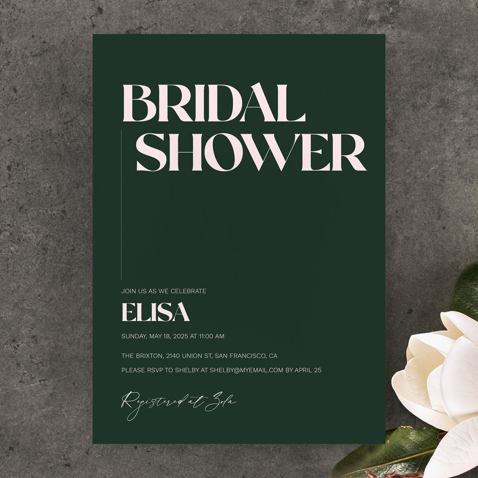 Zola Wedding & Bridal Shower Invitations Carlisle Type