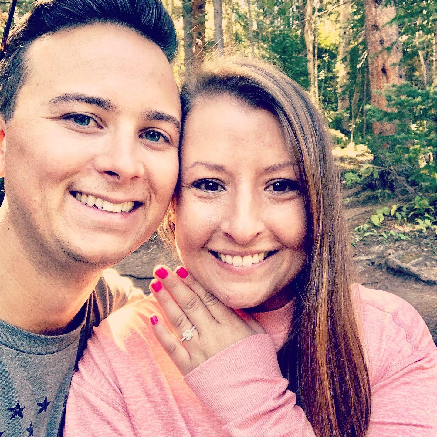 Right after we got engaged! So much happiness!