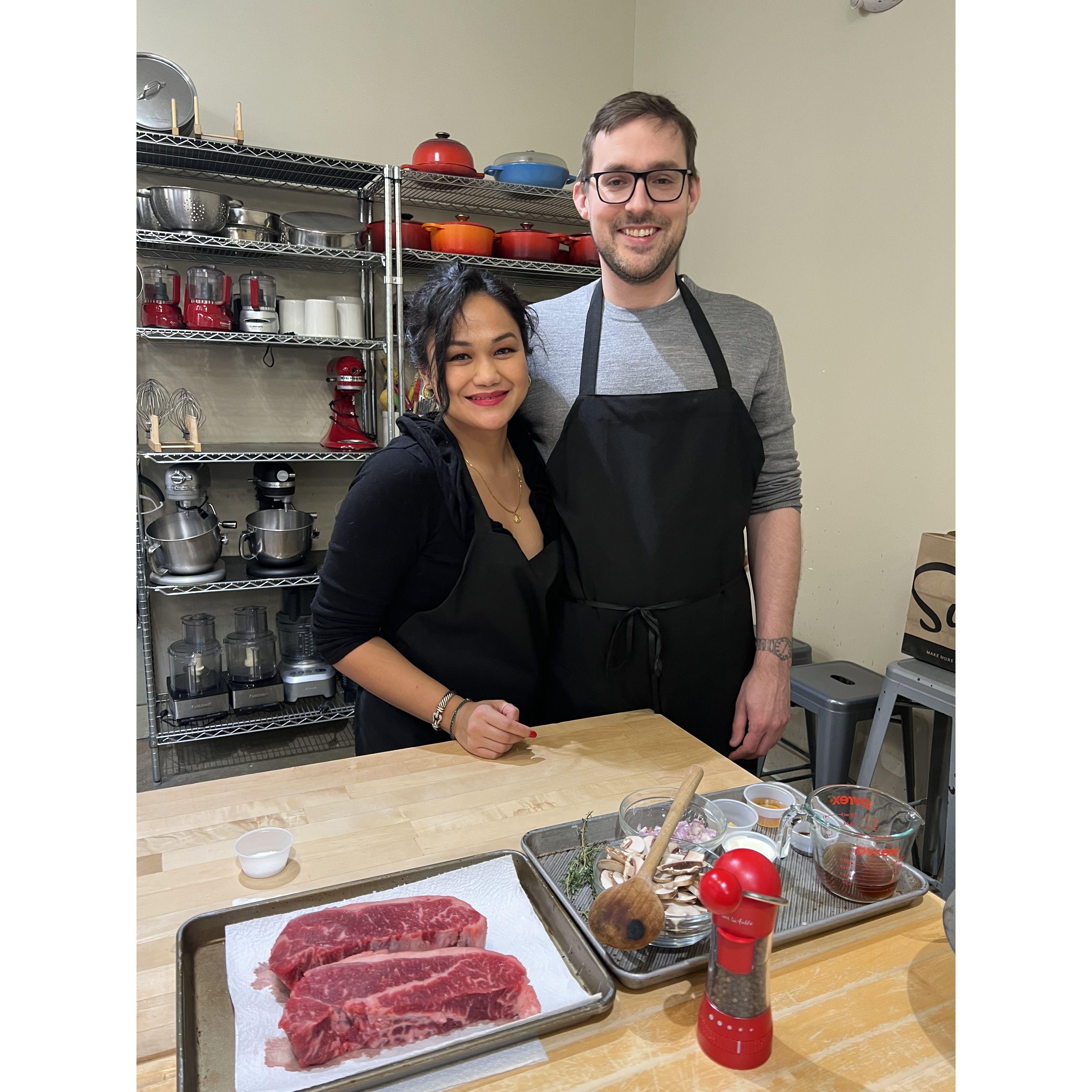 New Year's Eve 2023. Cooking class at Sur La Table