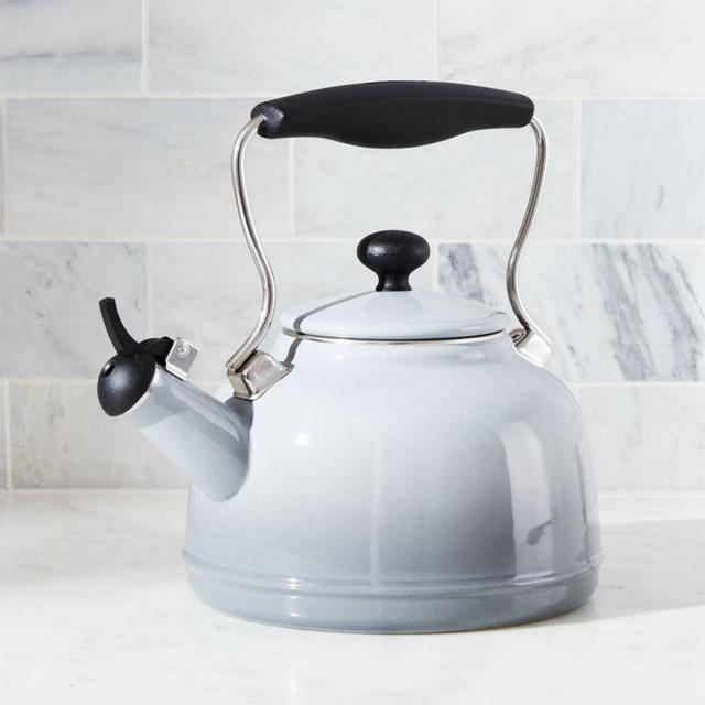 Chantal ® Vintage White Steel Enamel Tea Kettle