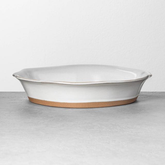 Large Glazed Pie Dish Gray - Hearth & Hand™ with Magnolia