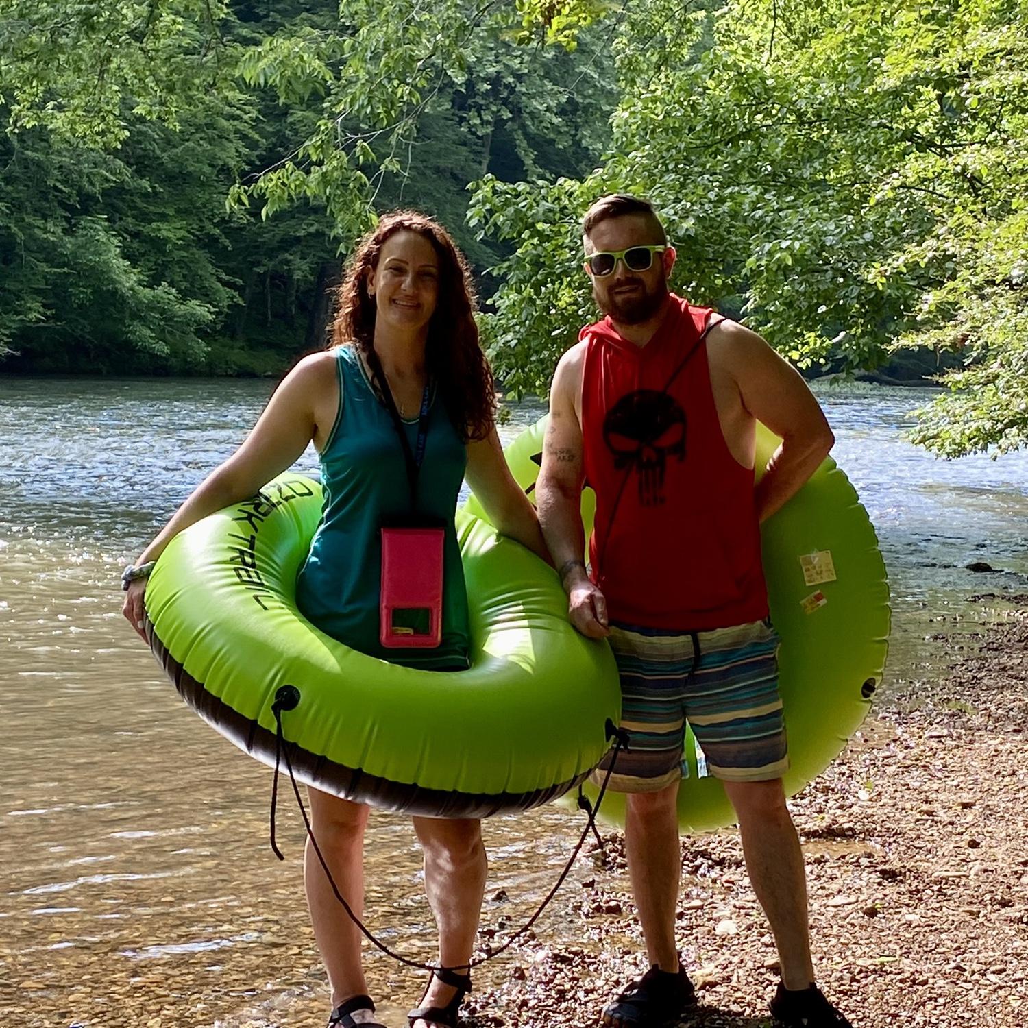 Getting ready to float down Cypress Creek.