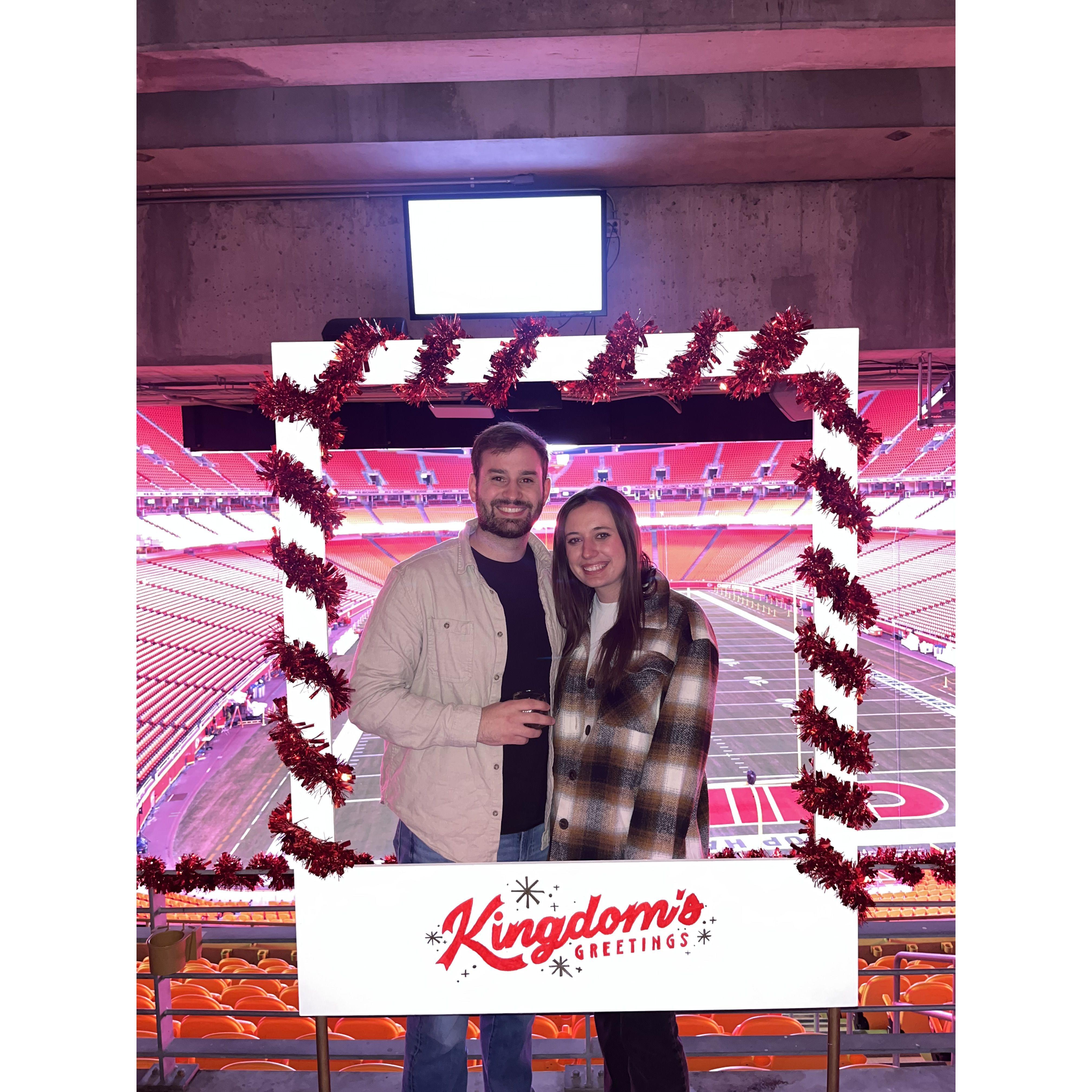 Chief's Christmas pop up bar at Arrowhead!