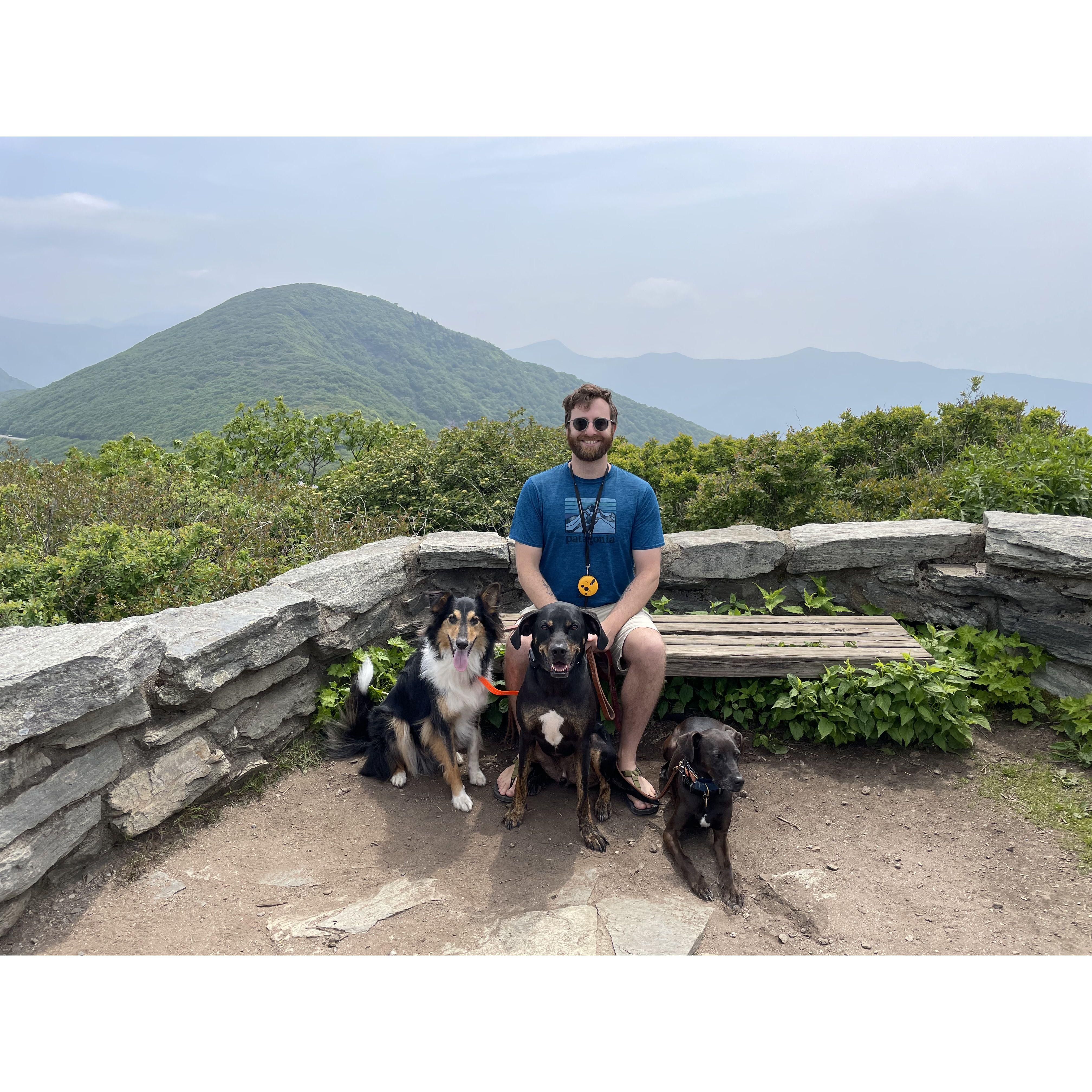 the boys, 'hiking' in asheville