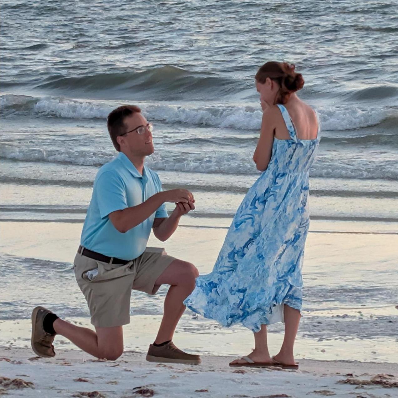 Beautiful sunset proposal in Marco Island FL