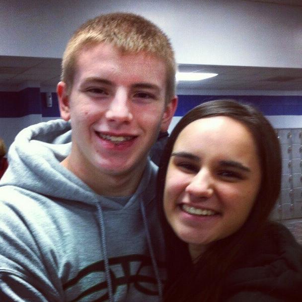 Our very first picture together, taken at a Mehlville hockey game
January 2013