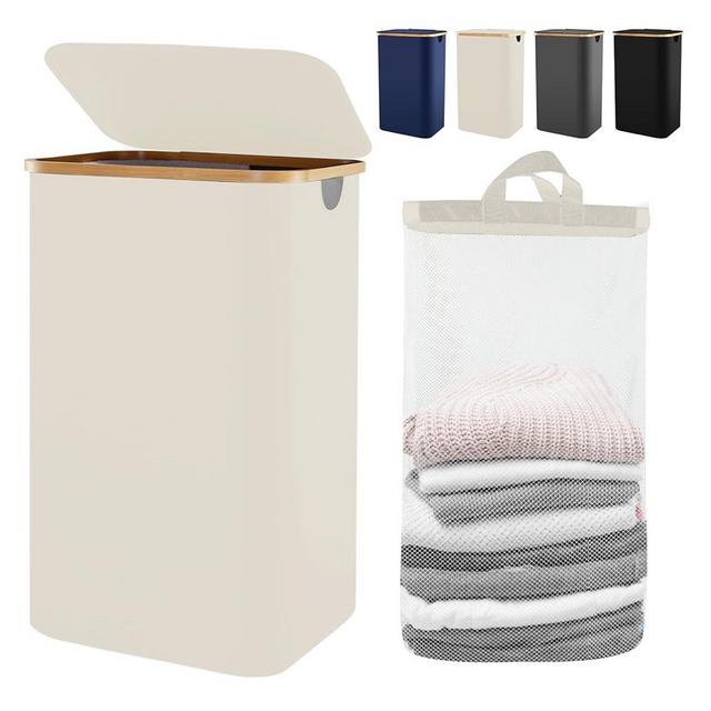 Bathola Laundry Basket 110L, Clothes Laundry Hamper with Lid, Collapsible Hamper for Laundry Basket Organizer for Bedroom Laundry Room Dorm Dirty Clothing Hamper