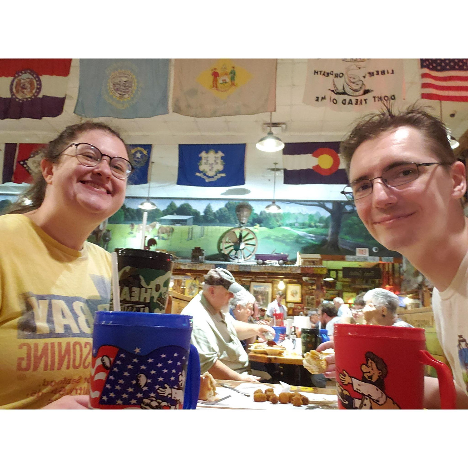 Fine dining at Lambert's, home of the Throwed Roll