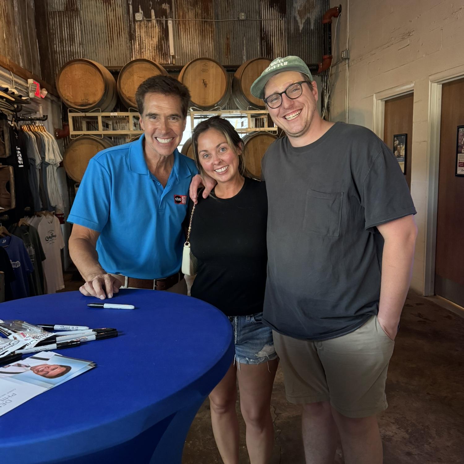 The time we met Anna’s favorite local celebrity, weatherman Denis Phillips.