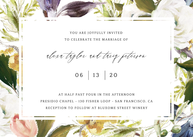 Octavia Frame | White | Zola Wedding Invitations