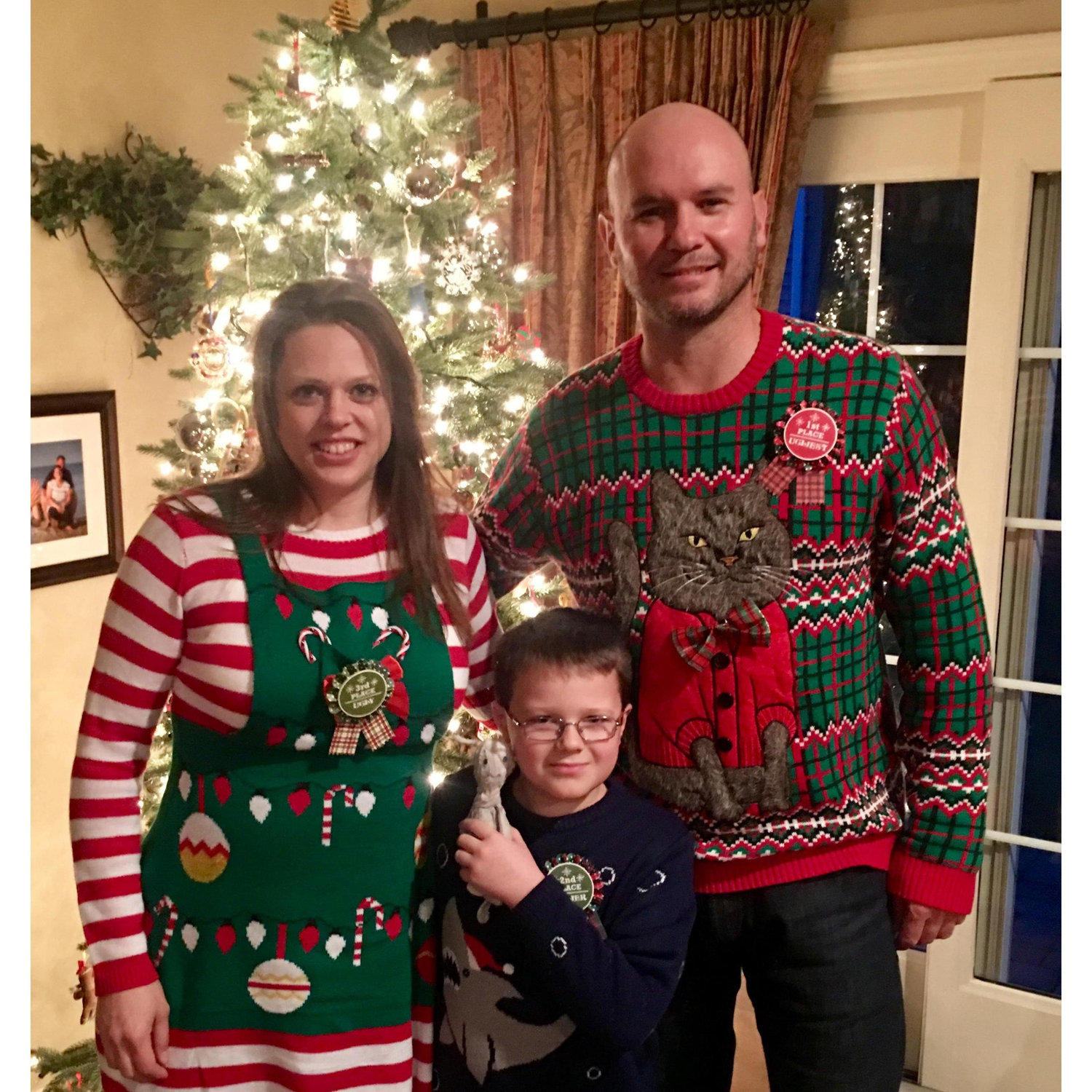 Danny won first place in the Cwieka/Sheeler Ugly Christmas Sweater Contest 2018