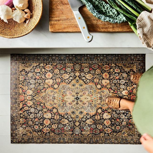 Vintage-Inspired Persian Vinyl Mat