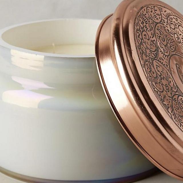 Colossal Capri Blue Mercury Glass Candle | Anthropologie