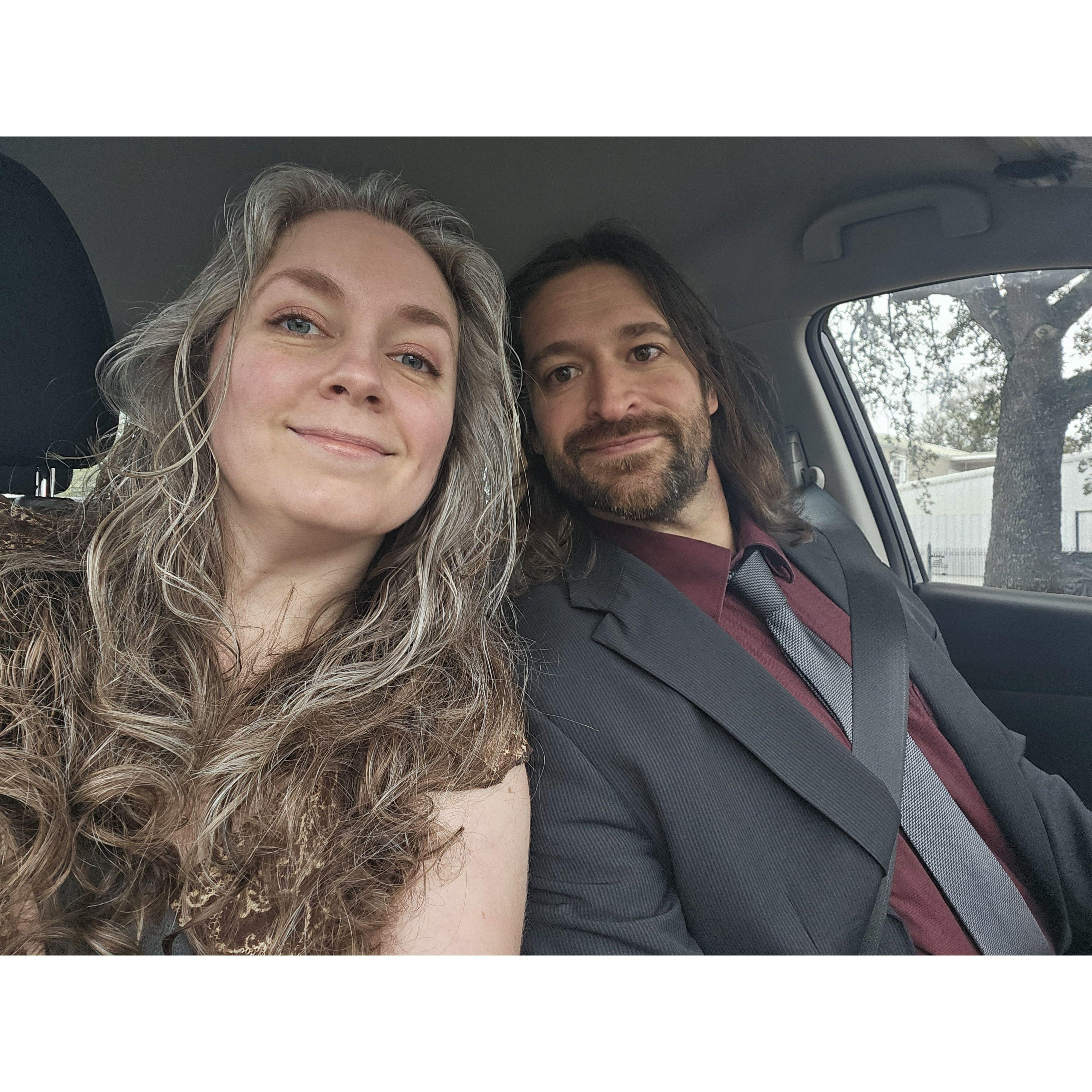 On our way to Commander's Palace for a Valentine's Day brunch