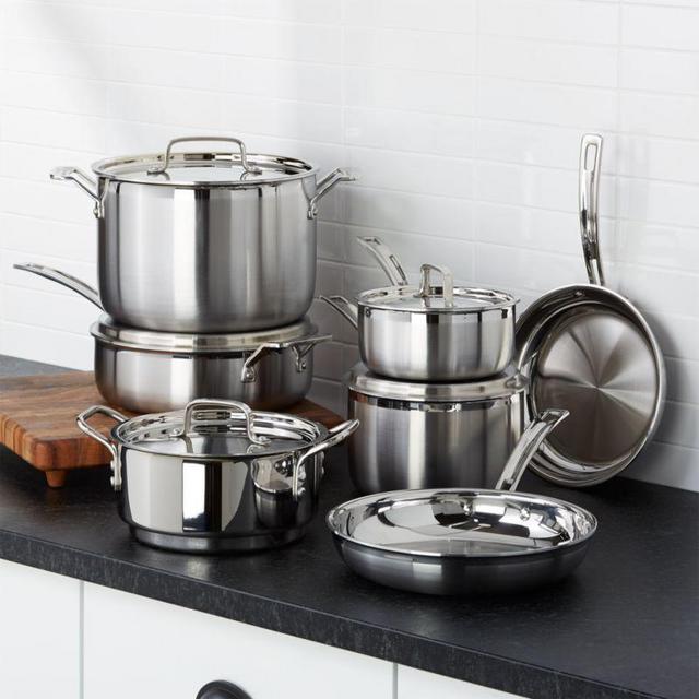 Cuisinart ® MultiClad Pro™ Tri-Ply Stainless Steel 12-piece Cookware Set