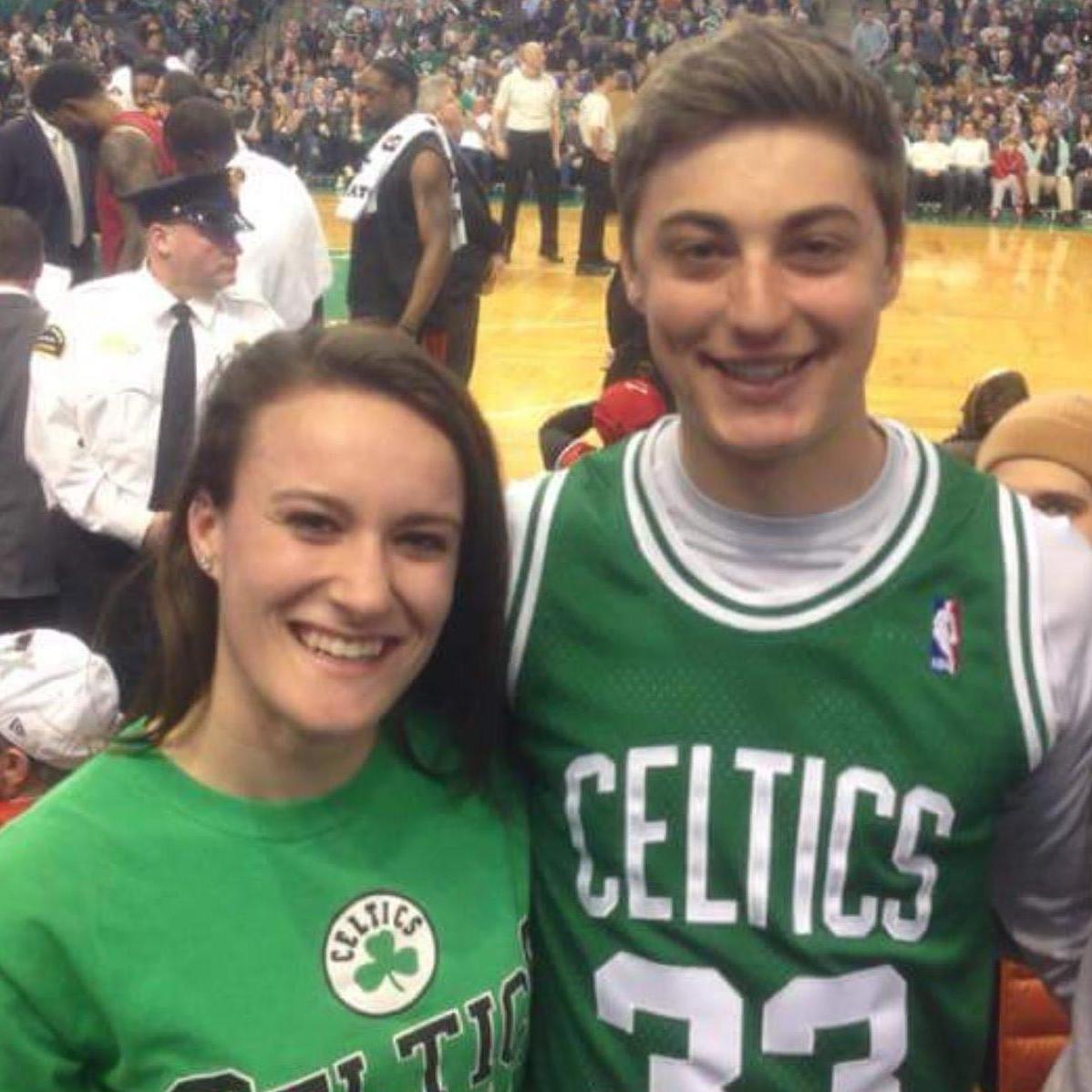Our first "public date." Griffin kept yelling at a player on the opposing team asking if he remembered the tweet he had sent him 5 years earlier. (2014)