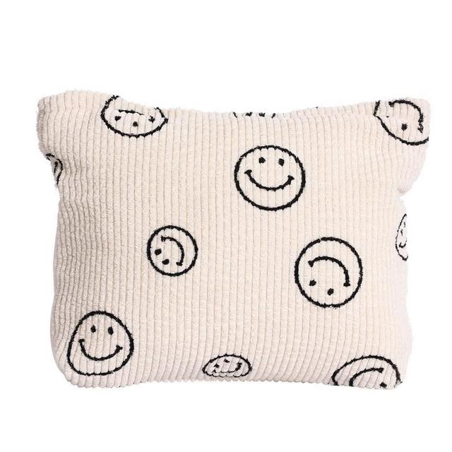 LYDZTION Smiley Face Makeup Bag Cosmetic Bag for Women,Large Capacity Canvas Makeup Bags Travel Toiletry Bag Accessories Organizer