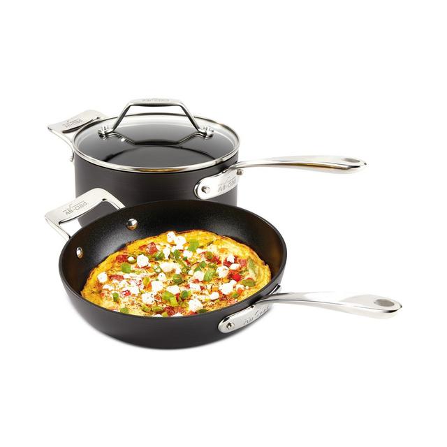 All-Clad Essentials Nonstick 10.5" Fry Pan and 4-Qt. Covered Saucepan Set