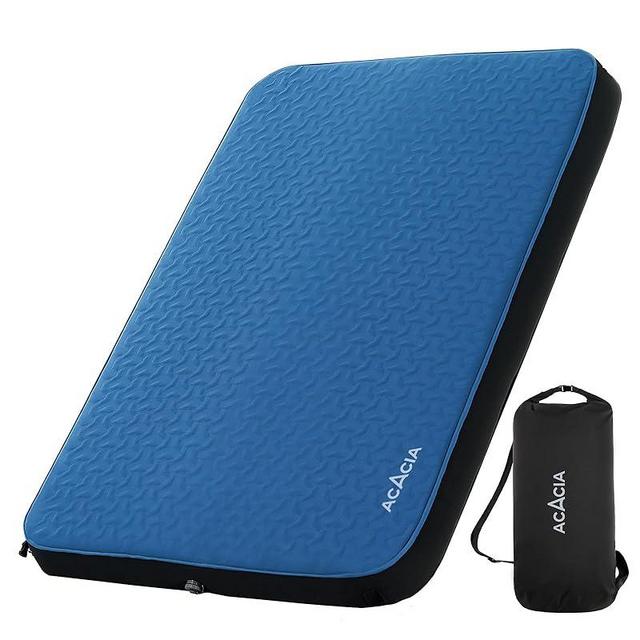 Acacia 4" Thick Self Inflating Sleeping Pad with Foam, Innovative Y-Shaped Telescopic Structure, Ultraportable Camping Mattress, Outdoor Compact Air Mat for Tent Car Backpacking