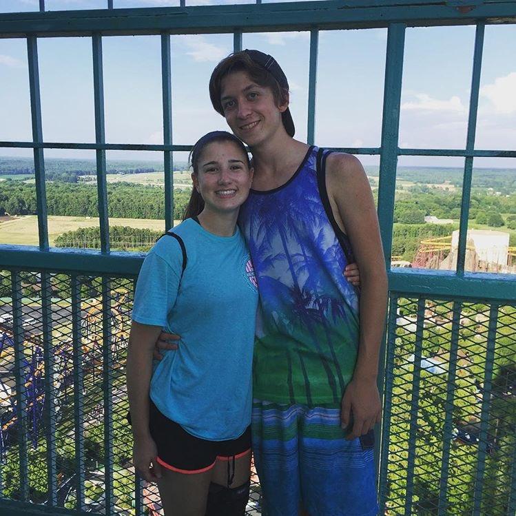 One of our first dates together at Kings Dominion, VA in 2015.