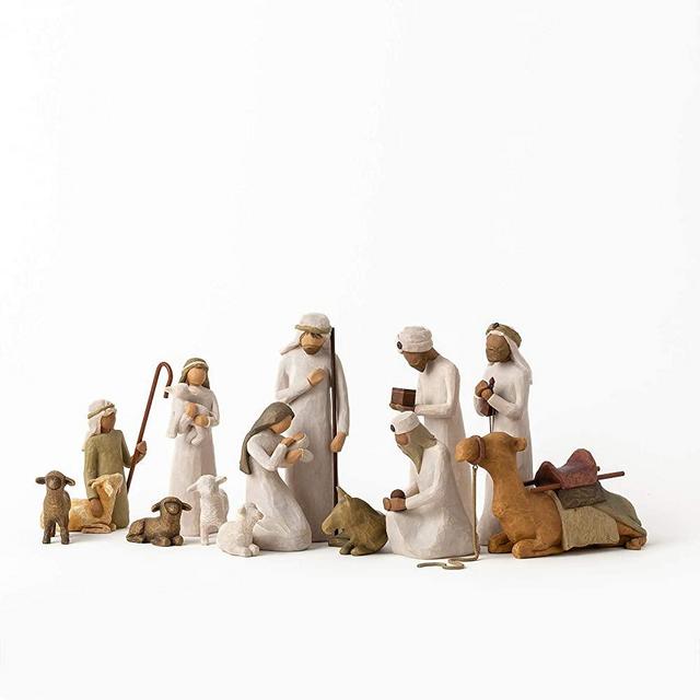 Willow Tree Nativity Starter Figures with The Three Wisemen Plus Camel, 13-Piece Set
