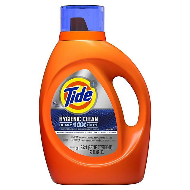 Tide Hygienic Clean Heavy 10x Duty Liquid Laundry Detergent, Original Scent, He Compatible, 59 Loads, 92 Fl Oz
