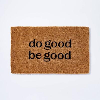 1'6"x2'6" Do Good Be Good Doormat Black - Threshold™ designed with Studio McGee