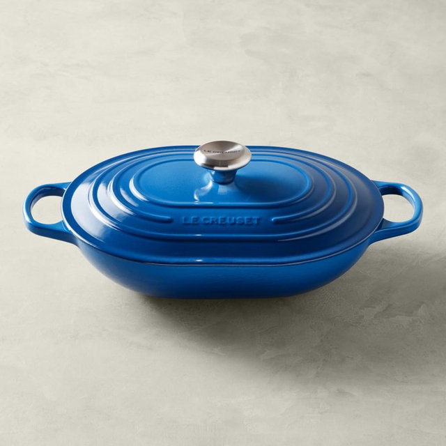 Le Creuset Signature Enameled Cast Iron Oval Braiser 3 3/4-Qt., Marseille