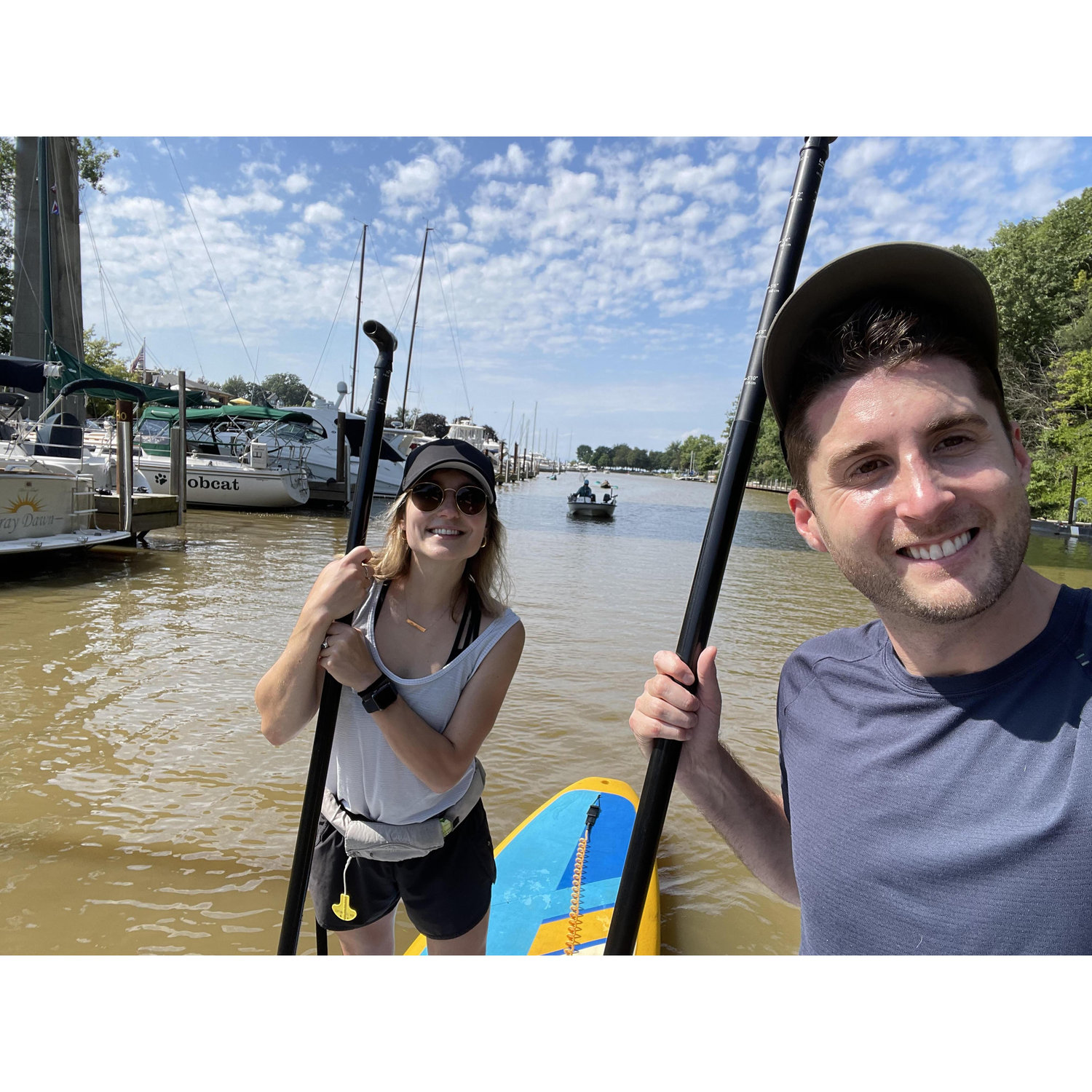 Paddle boarding in Rocky River