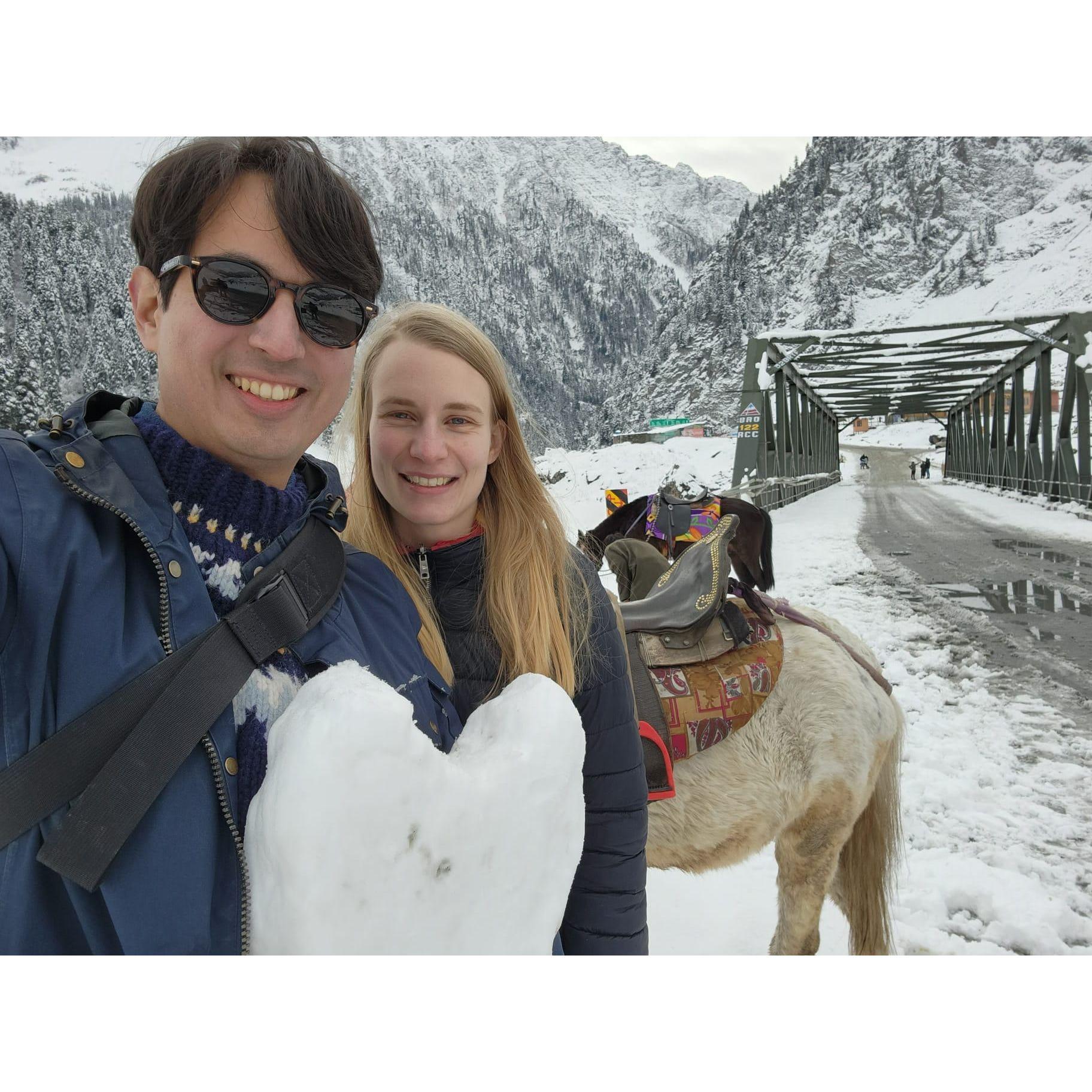 December 2022: A snow heart 💗in Kashmir.