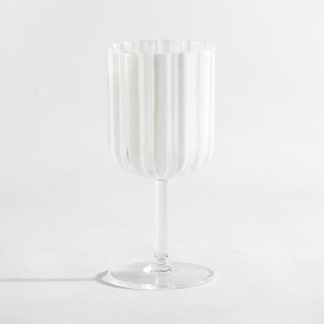 Montauk Stripe Outdoor Goblets, White - Set of 4