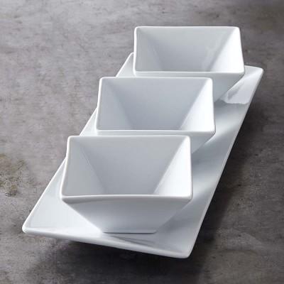 Williams Sonoma Open Kitchen Square Dip Bowl with Tray