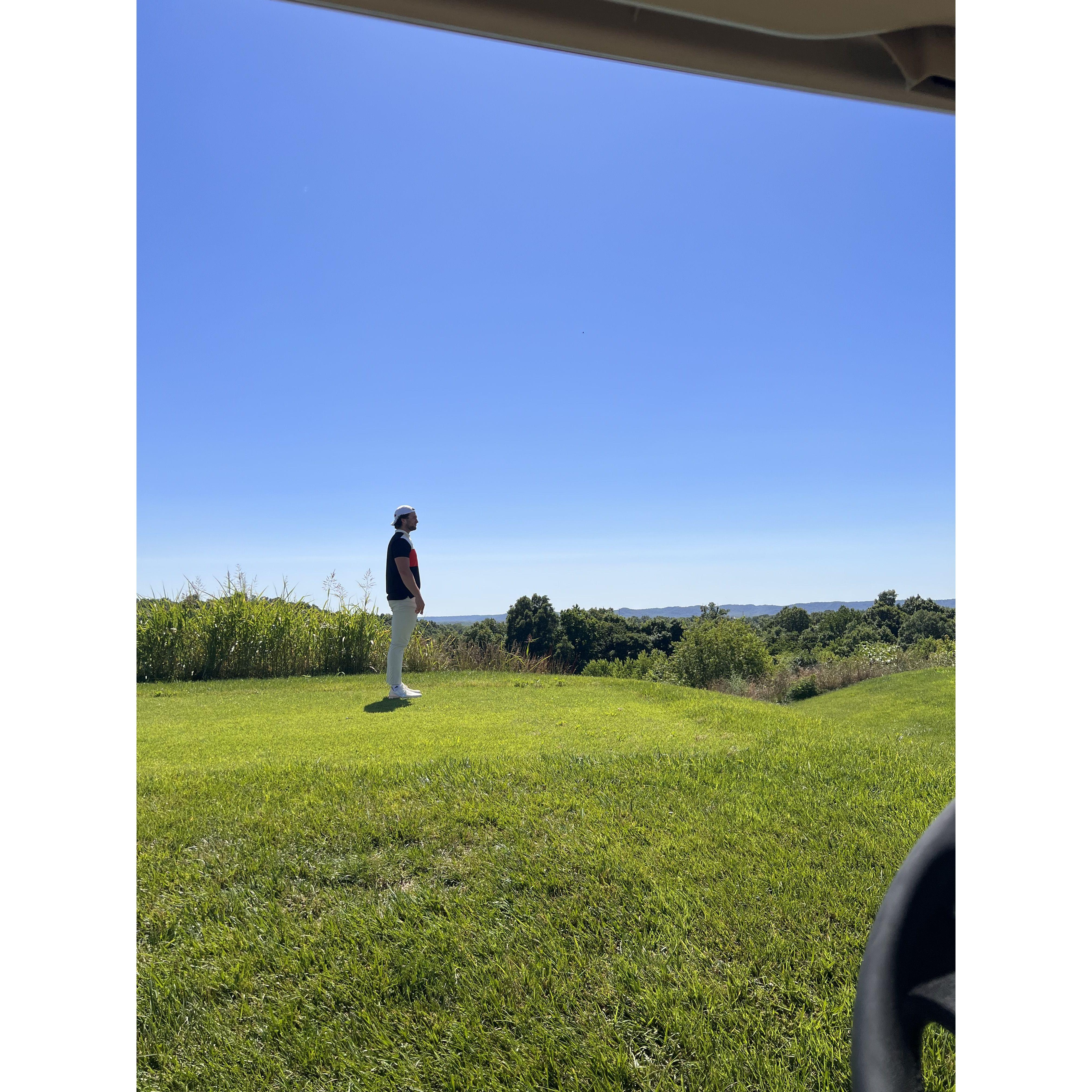 Our favorite kind of date is a golf date.