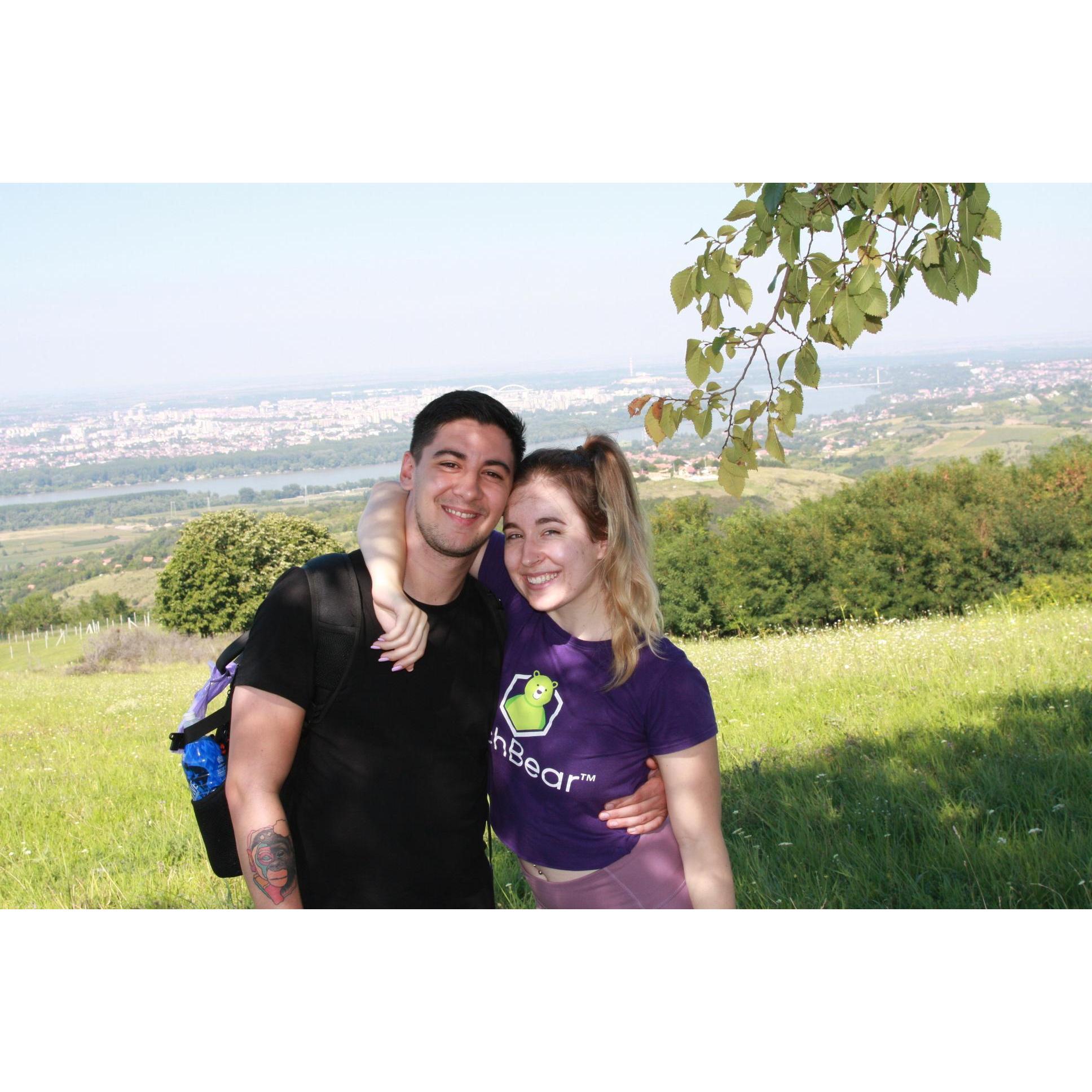 Spending Saturdays hiking with his brother, Nikola, to a perfect picnic spot overlooking Novi Sad, Serbia.
