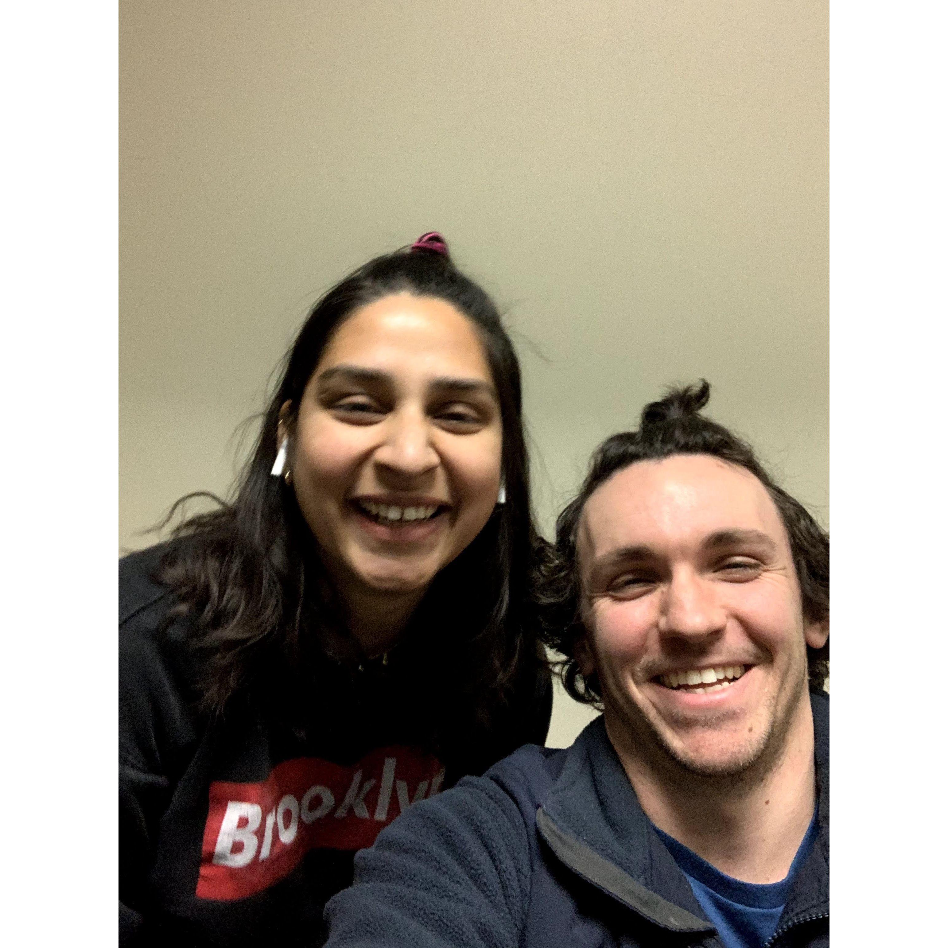 Studying shenanigans! David inspired to grow his hair and look how fabulous it has turned out.
